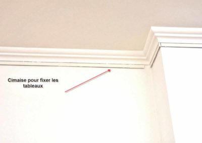 cimaise pour fixer tableau